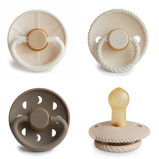 FRIGG Natural Rubber Pacifier 4-Pack | Crystal Sparkling