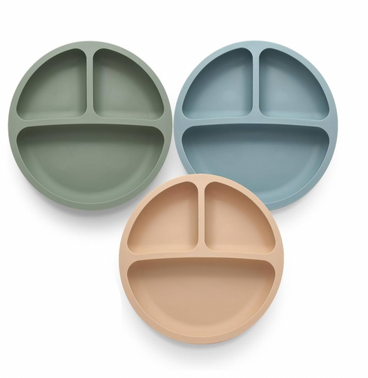 Divided Silicone Suction Plate | Forest