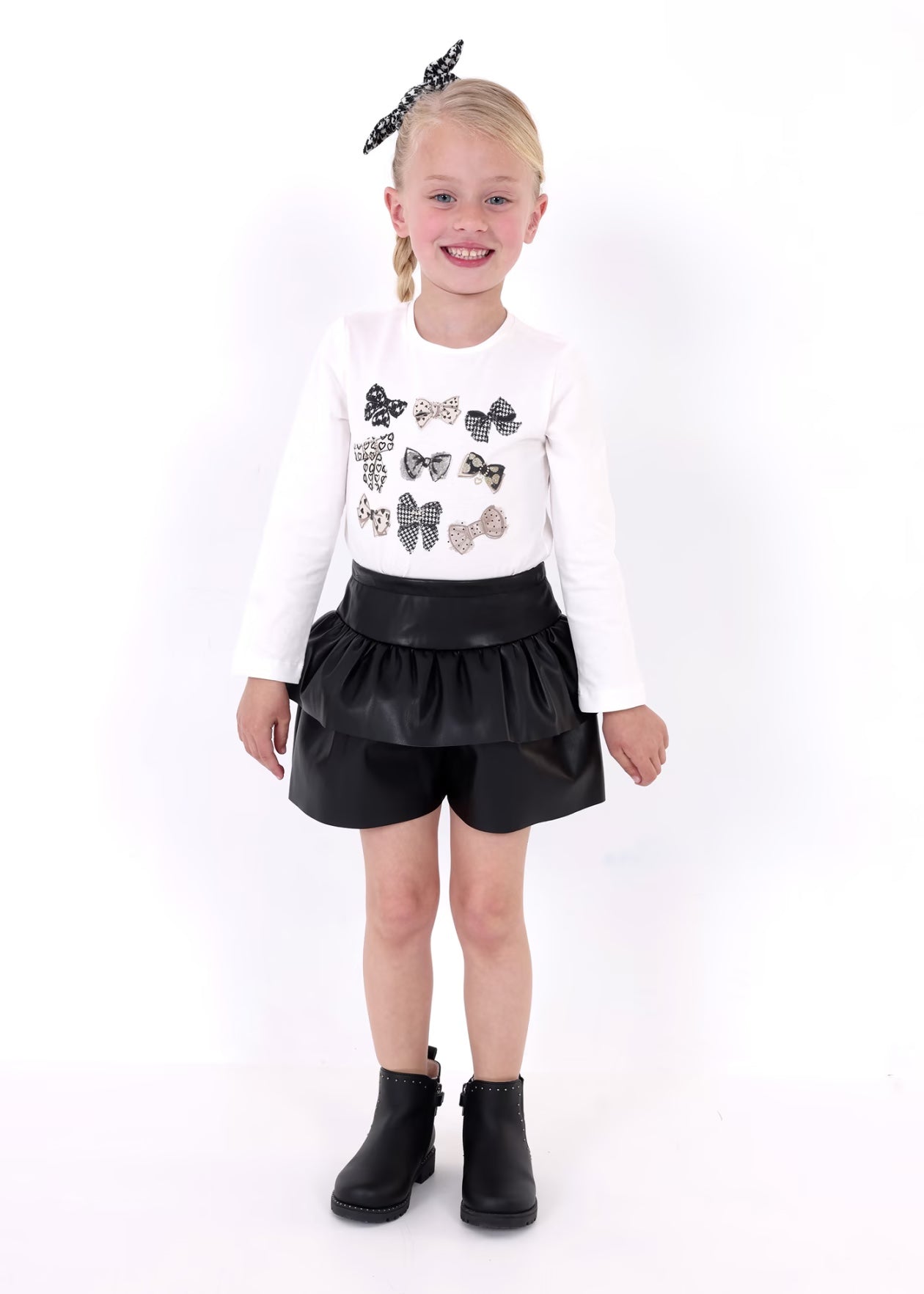 Long Sleeve T-Shirt & Scrunchie | Black