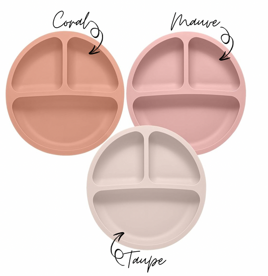 Divided Silicone Suction Plate | Sunset