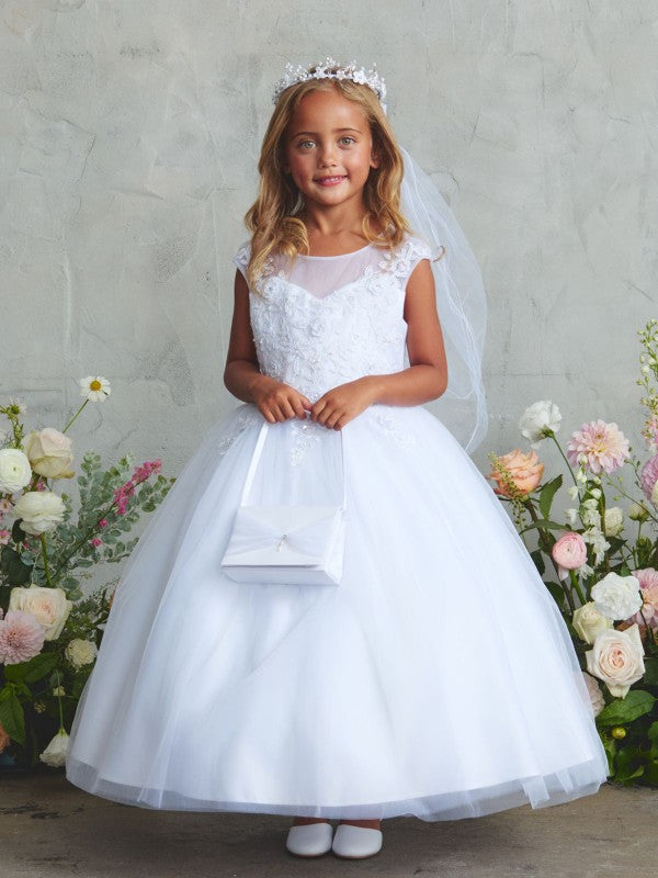 Illusion Floral First Holy Communion Dress