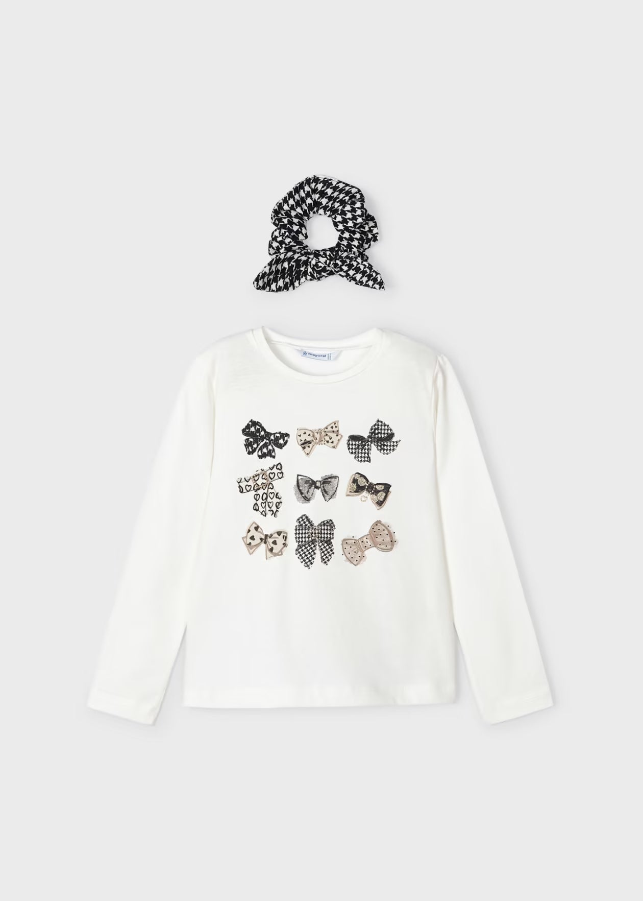 Long Sleeve T-Shirt & Scrunchie | Black