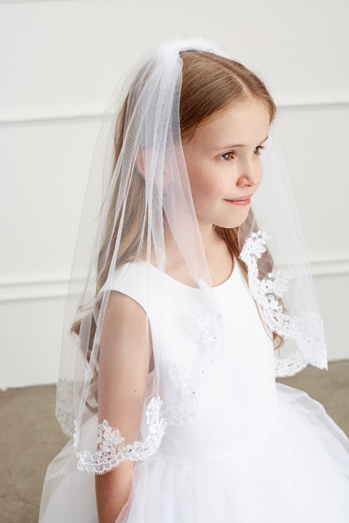 Rhinestones Comb Veil