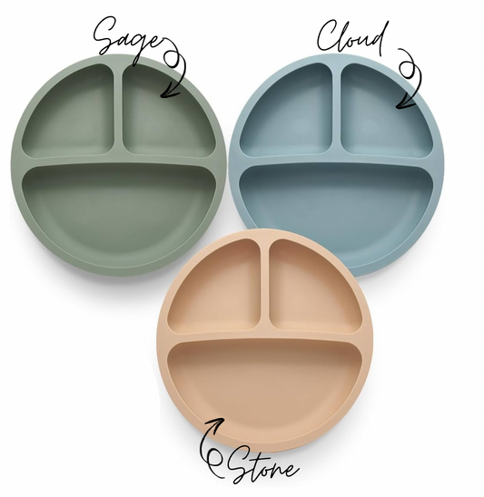 Divided Silicone Suction Plate | Forest