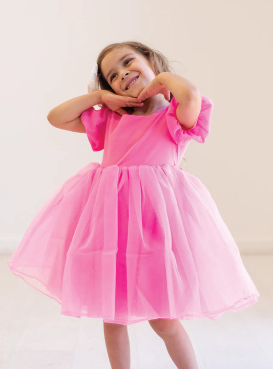Puff Dress | Bright Pink