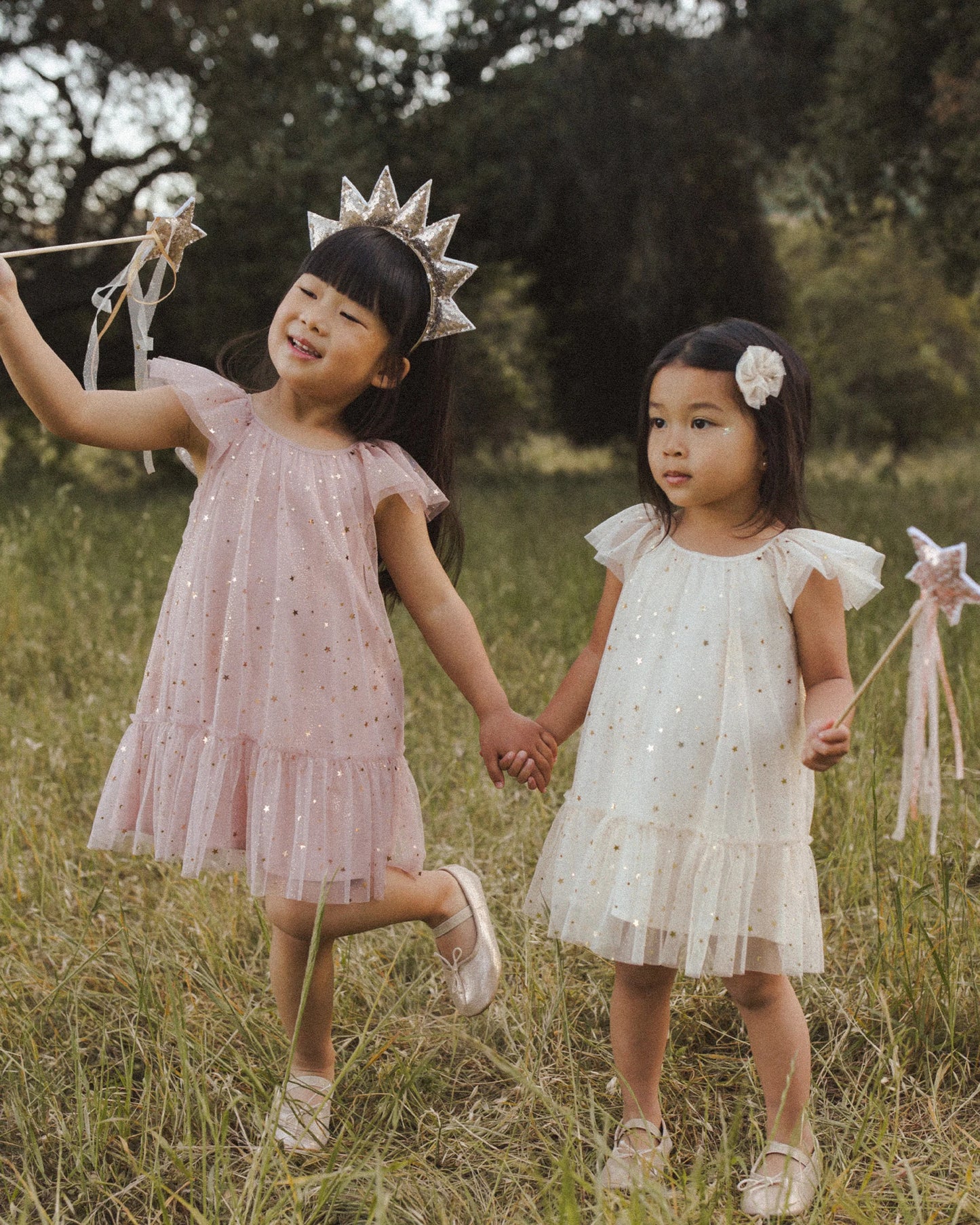 Flutter Tulle Clips | Champagne Stars