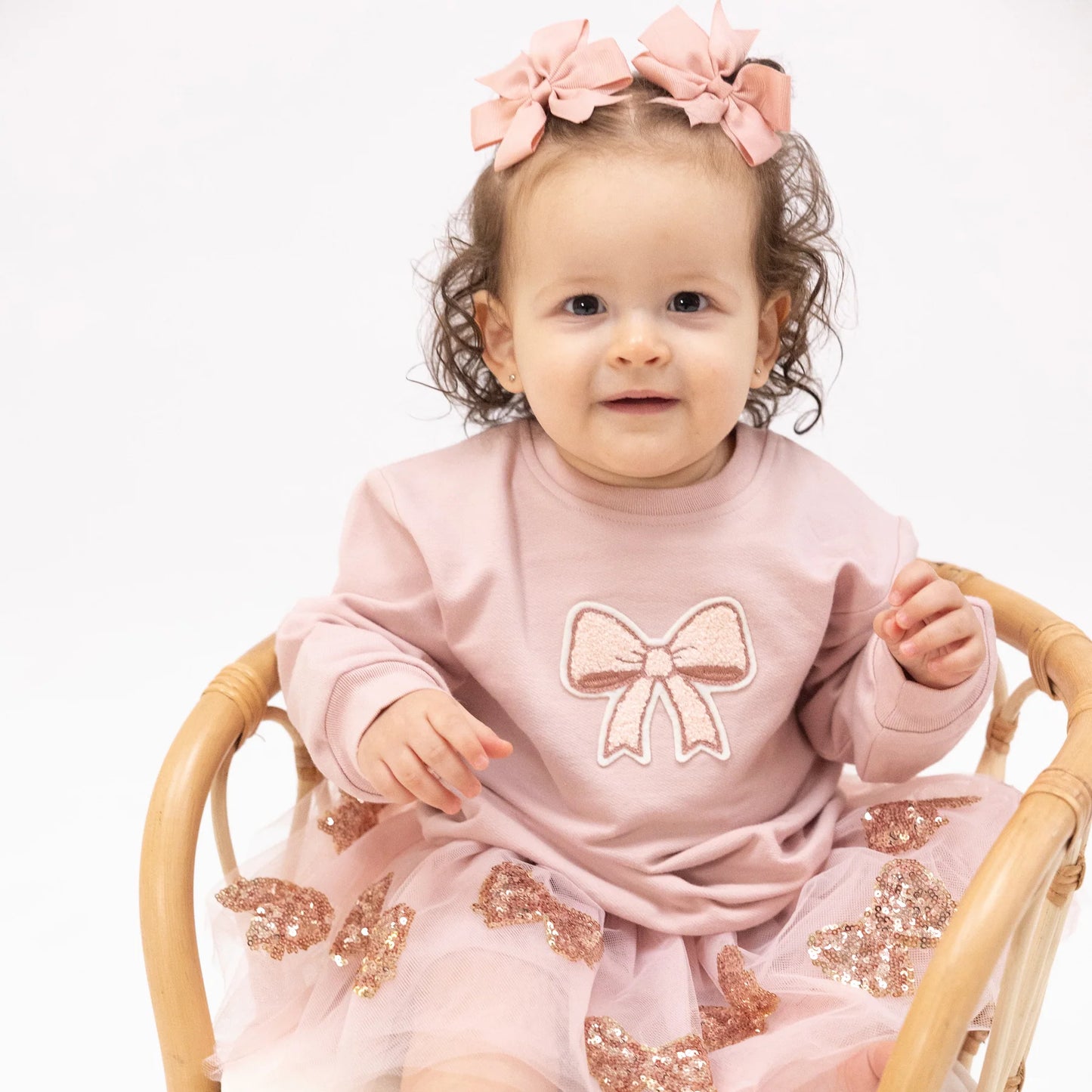 Bows and Ballet Puffy Oversize Sweatshirt W/ Applique