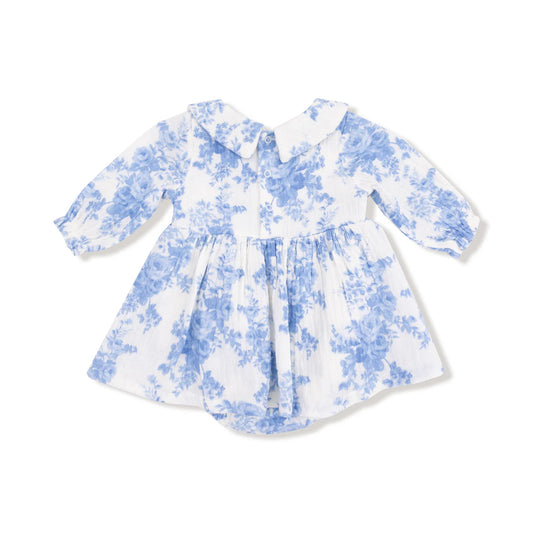 Long Sleeve Peter Pan Collar | Dream Cottage Floral Blue