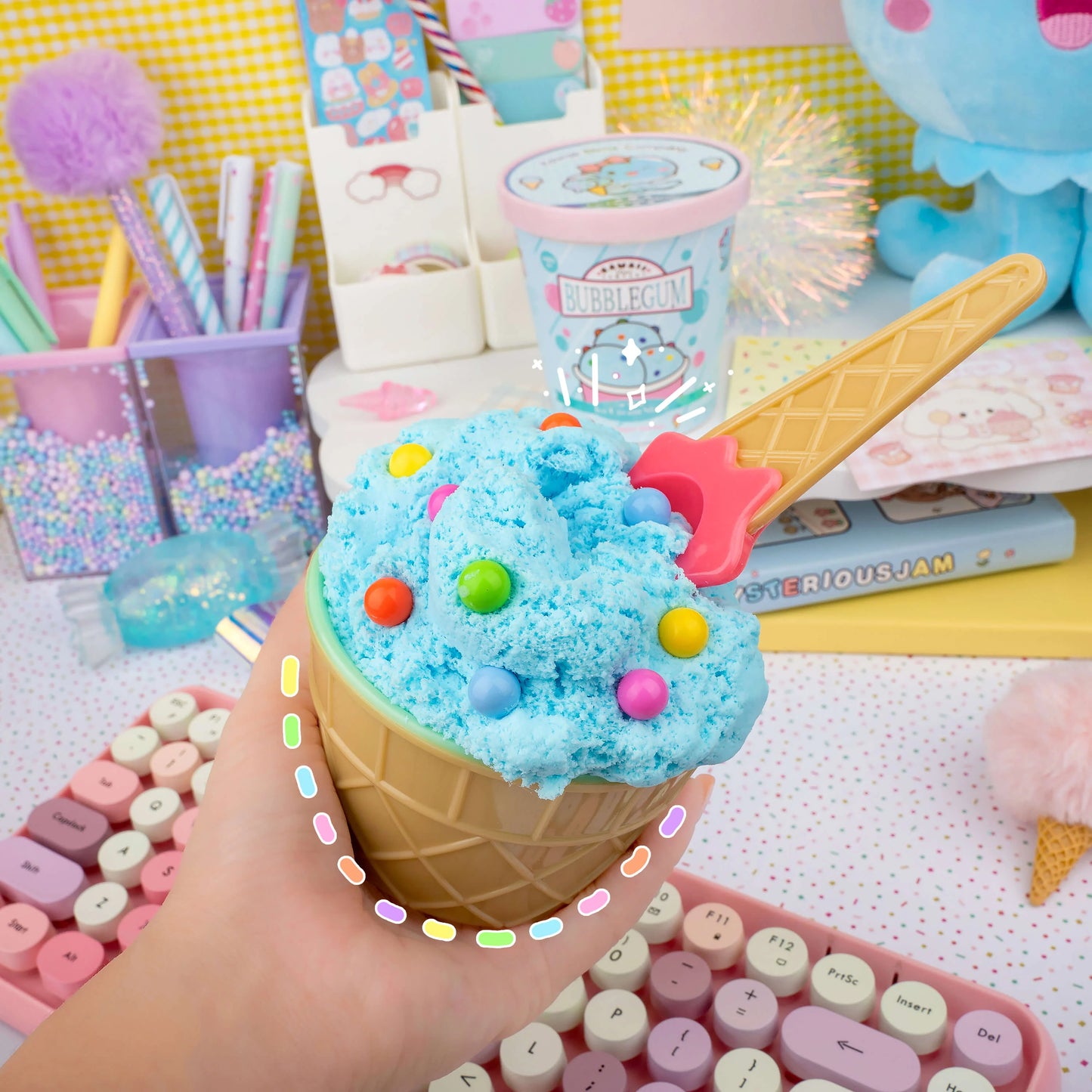 Bubble Gum Scented Ice Cream Pint Slime