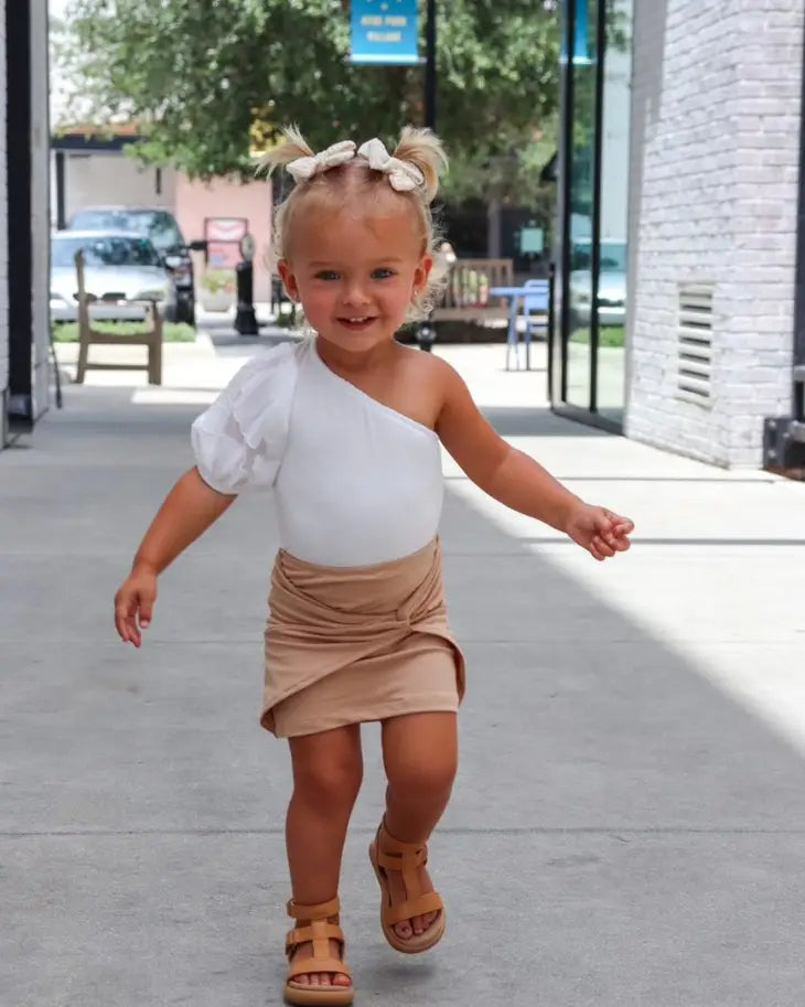 Kapri Twist Front Skirt | Desert Sand