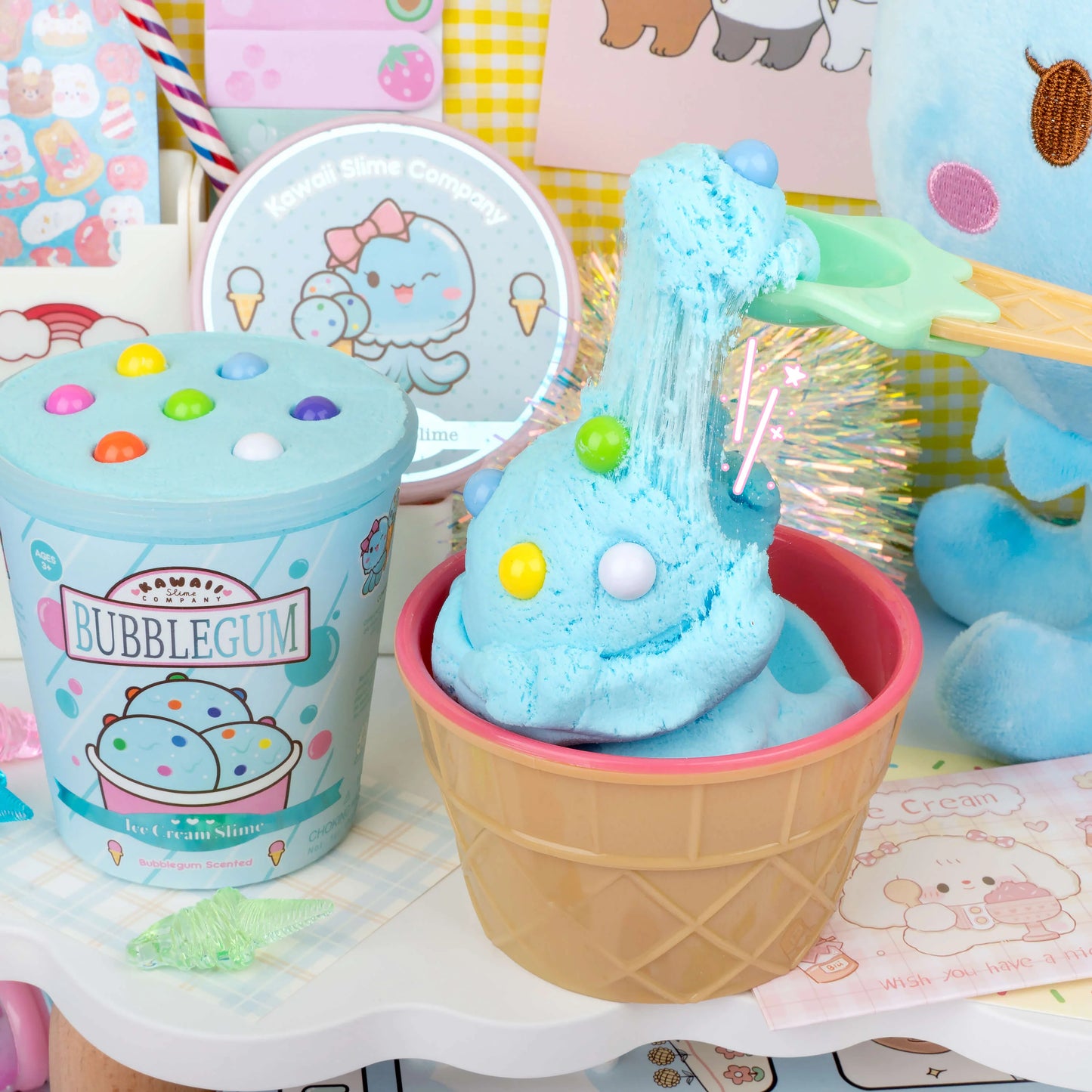 Bubble Gum Scented Ice Cream Pint Slime