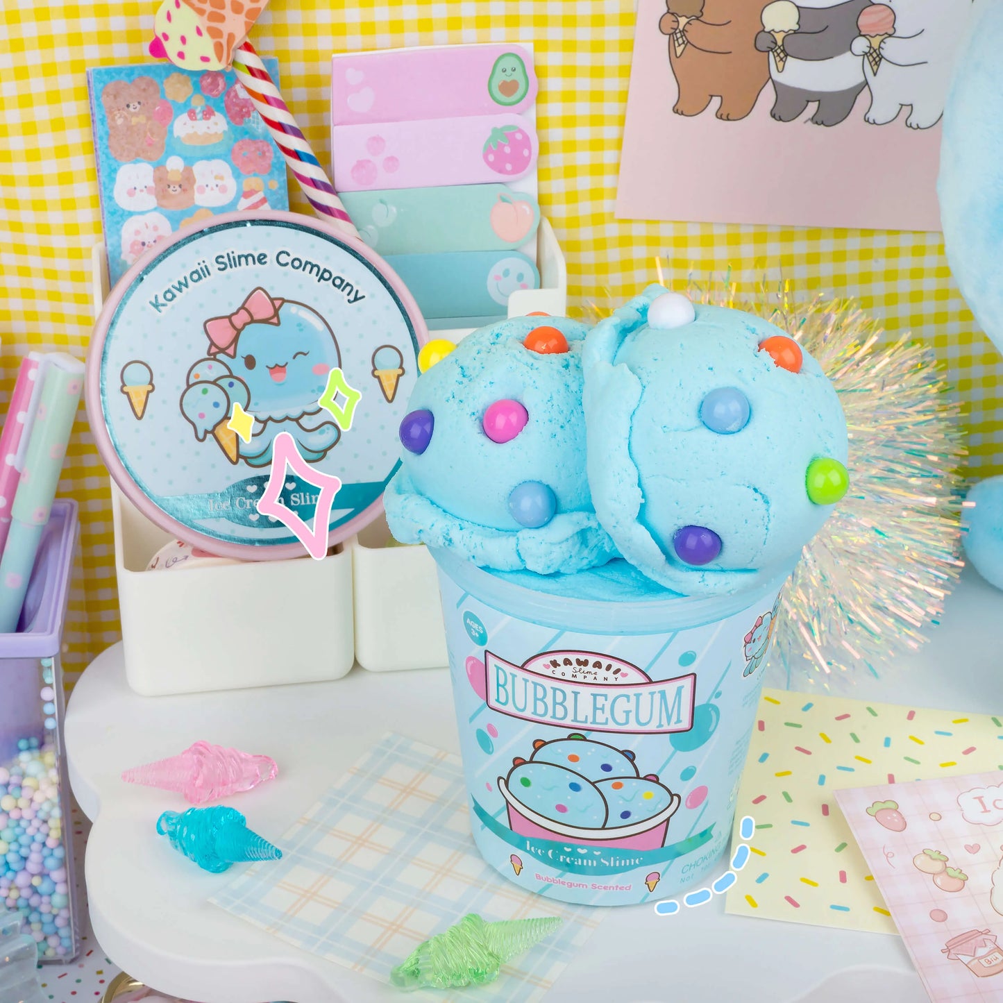 Bubble Gum Scented Ice Cream Pint Slime