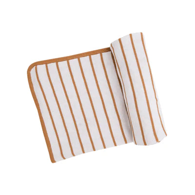 Knit Blanket | French Stripes- Brown