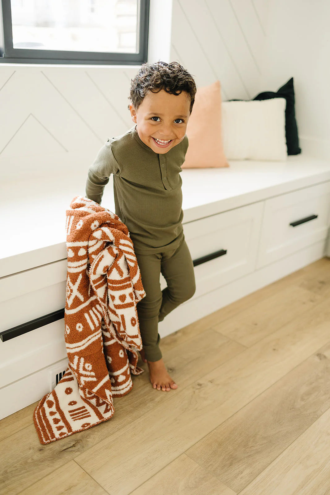 Alpine Rust Checkered Plush Blanket | Lovey