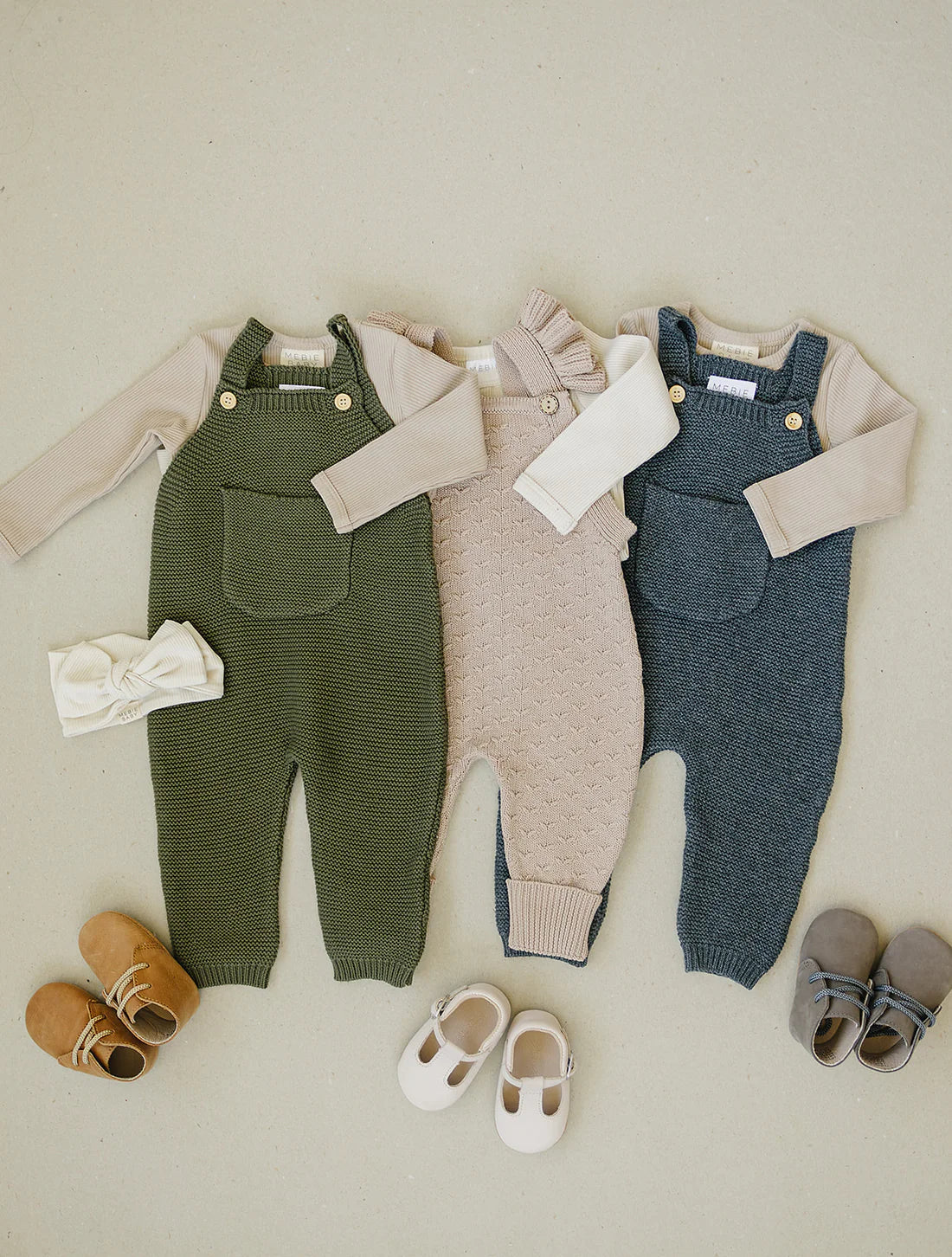 Knit Pocket Overalls | Olive