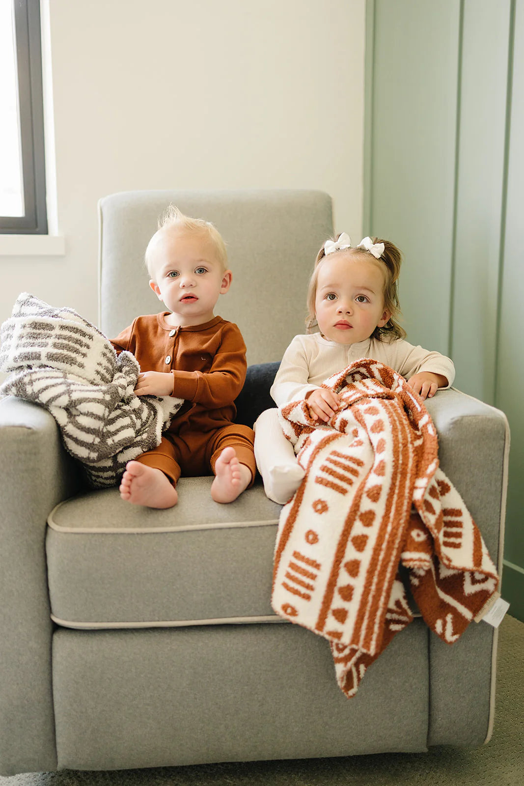 Alpine Rust Checkered Plush Blanket | Lovey