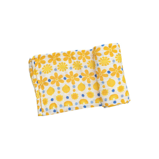 Swaddle Blanket | Sunny Lemon Geo