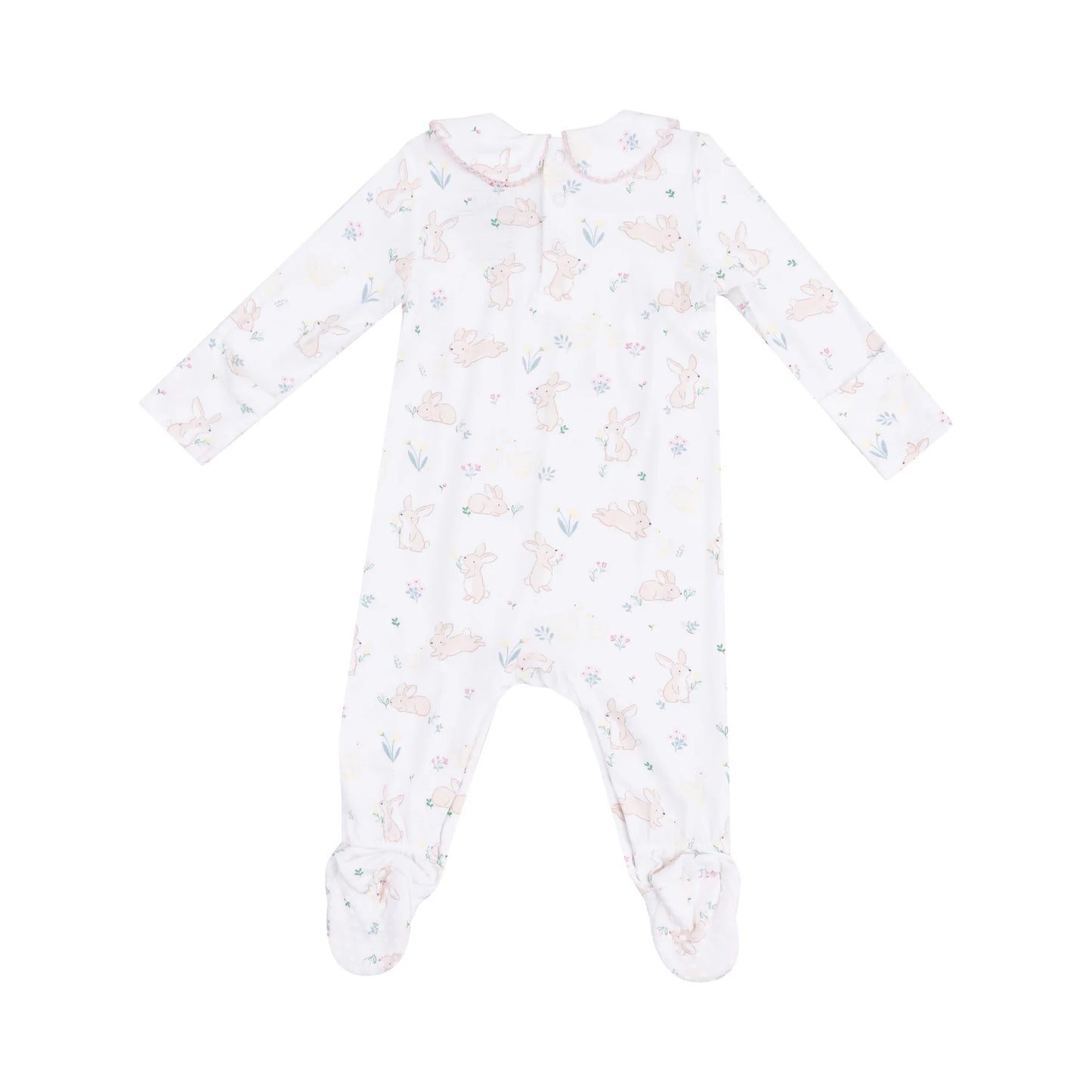 Bunny And Duck Smocked Peter Pan Footie