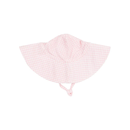 Wide Brim Sunhat | Mini Gingham Pink
