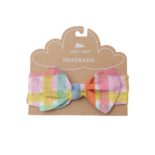 Multi Color Plaid Headband