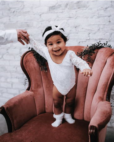 Lace Leotard | White