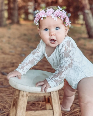 Lace Leotard | White