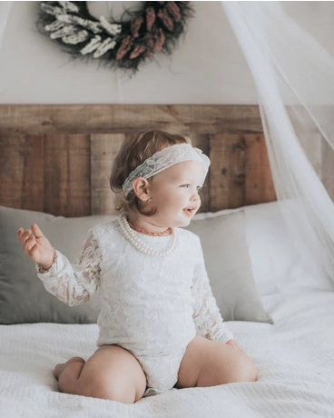 Lace Leotard | White