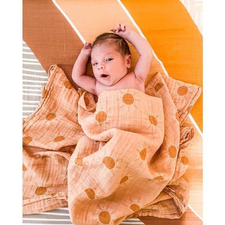 Golden Hour Muslin Swaddle