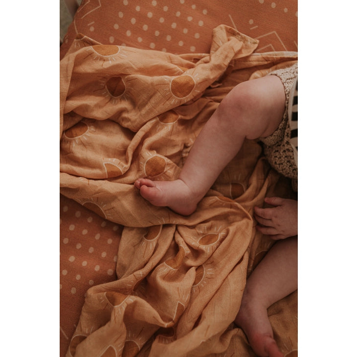 Golden Hour Muslin Swaddle