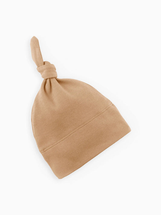 Organic Classic Knotted Hat - Tan