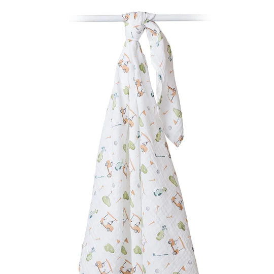 Lulujo Cotton Swaddle- Golf