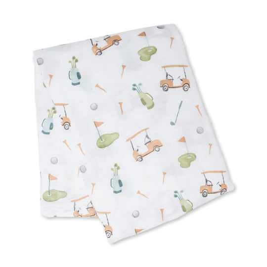 Lulujo Cotton Swaddle- Golf