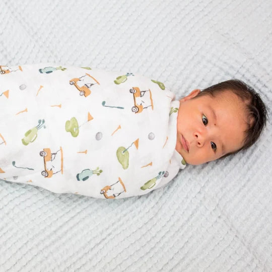 Lulujo Cotton Swaddle- Golf