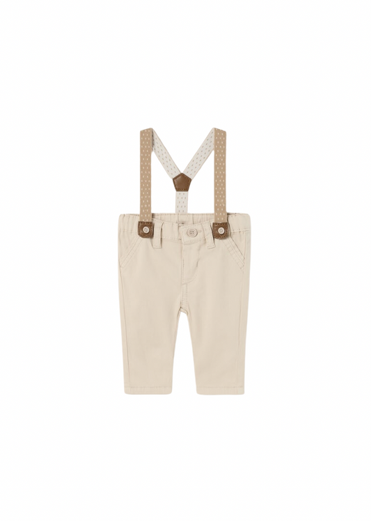 Suspender Pant | Beige