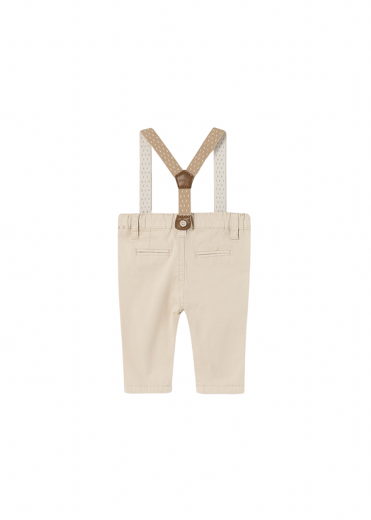 Suspender Pant | Beige