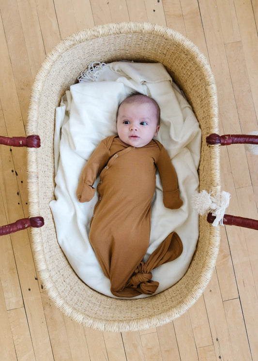 Camel Newborn Knotted Gown