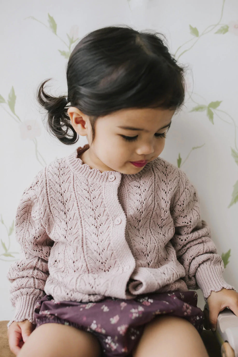 Hannah Knitted Cardigan - Rosebud