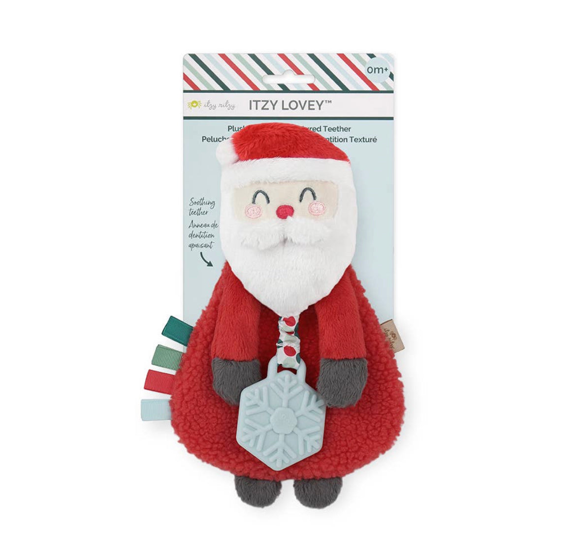 Holiday Lovey + Plush Teether Toy | Santa