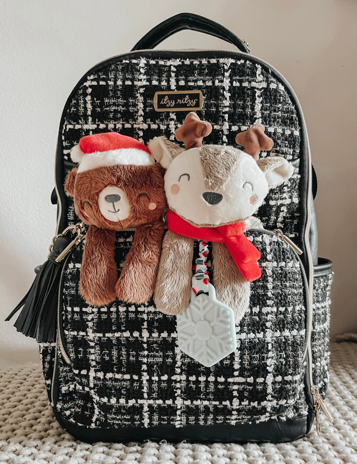 Holiday Lovey + Plush Teether Toy | Santa
