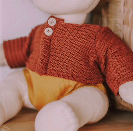 DINKUM Doll Cardigan | Chestnut