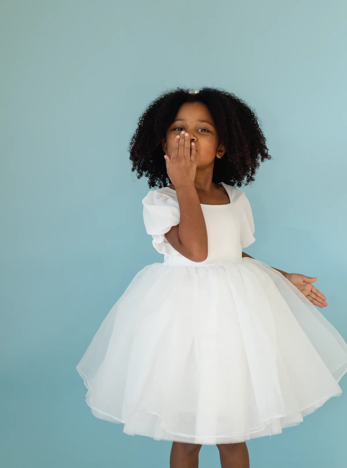 Royalty Puff Sleeve Dress | Baby’s Breath