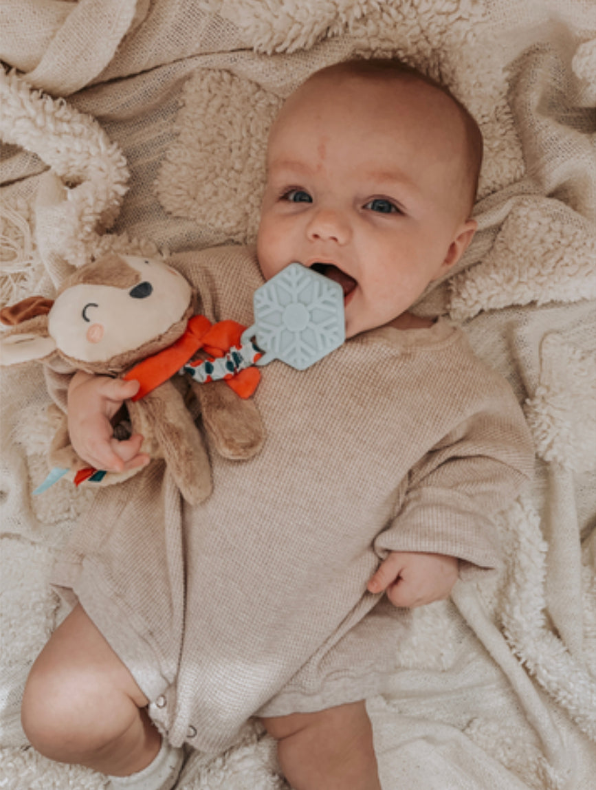 Holiday Lovey + Plush Teether Toy | Reindeer