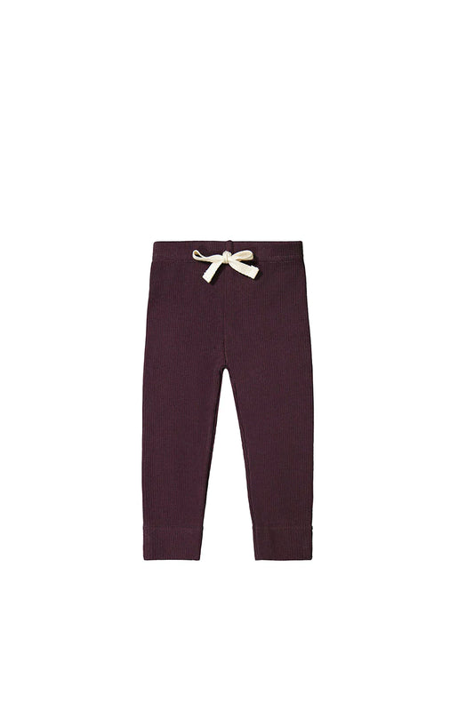 Organic Cotton Fine Rib Legging | Sugar Plum