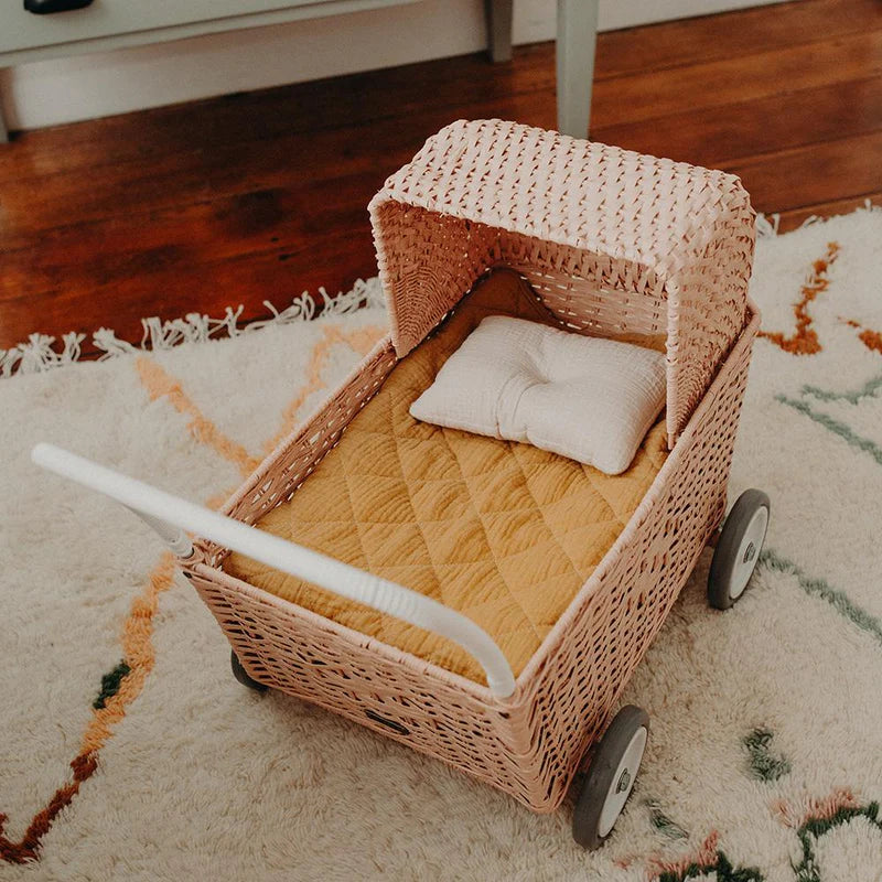 Organic Cotton Muslin Strolley Bedding Set | Mustard