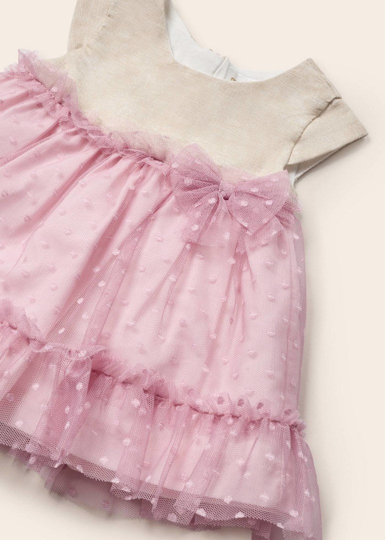 Tulle & Linen Dress | Blush