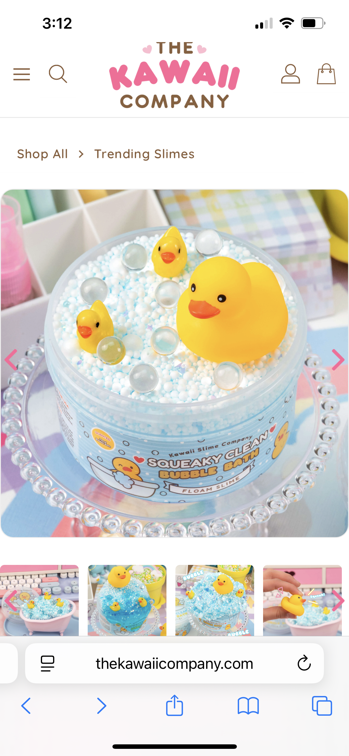 Squeaky Clean Bubble Bath Floam Signature Dome Slime