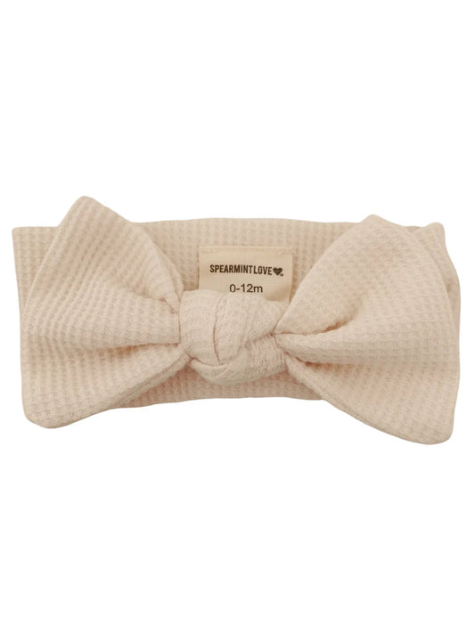 Waffle Knot Bow | Snow