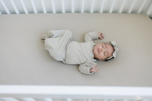 Oatmeal Bamboo Stretch Crib Sheet