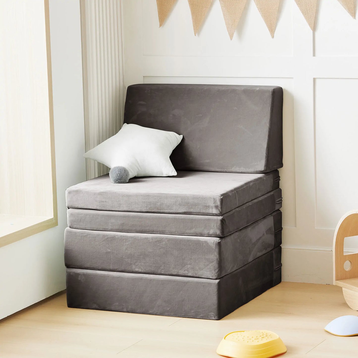 Tiny Land® Anyway Couch - Charcoal Gray