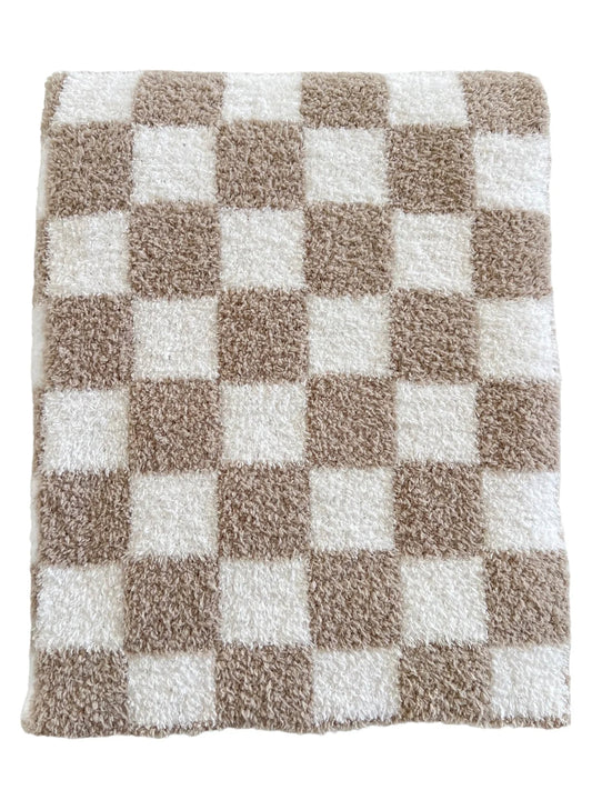 Phufy® Bliss Checkerboard Blanket | Cocoa